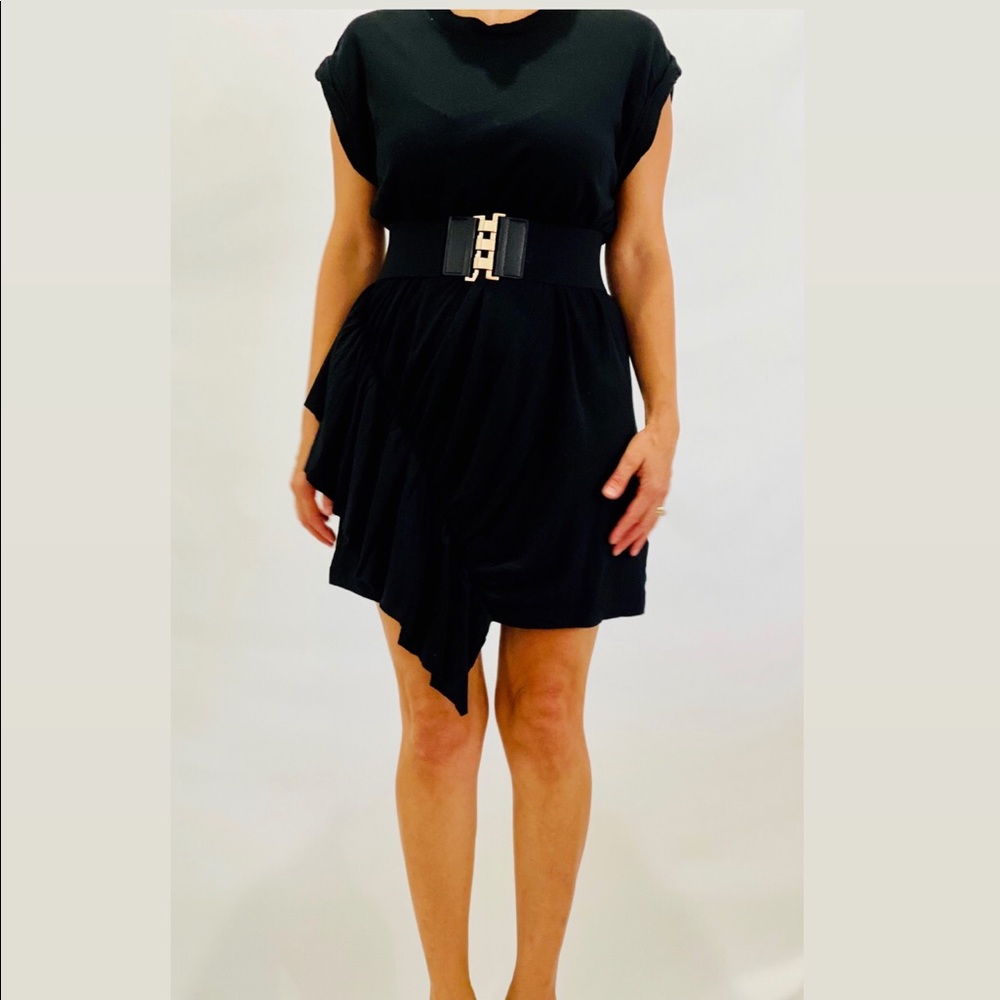 CURRENT/ELLIOTT THE PACIFIC AVE RUFFLED COTTON BLEND JERSEY DRESS